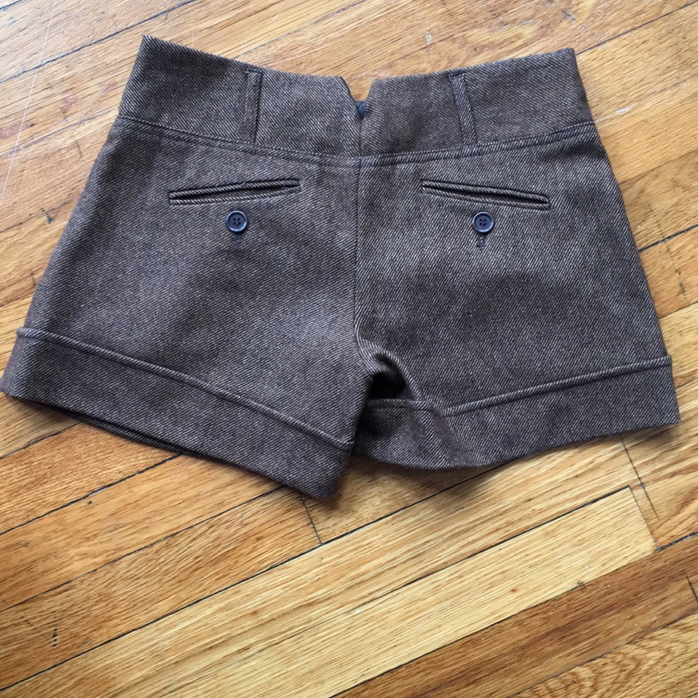BCBG Maxazria Faux wool shorts.